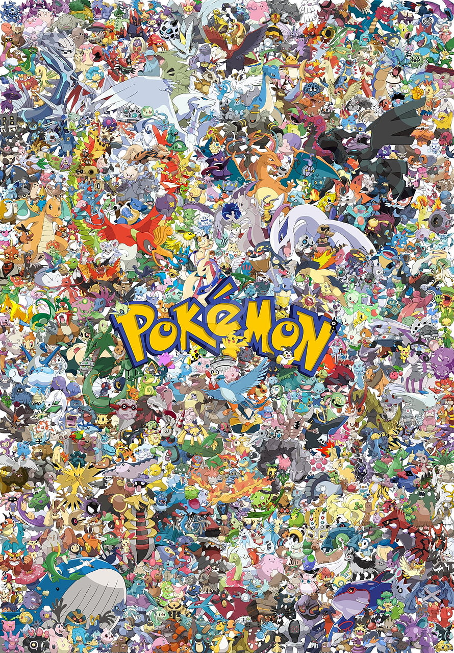 Pokemon All Monsters Collage Wallpaper HD phone wallpaper