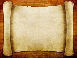 Vintage Parchment Scroll on Wooden Background HD wallpaper