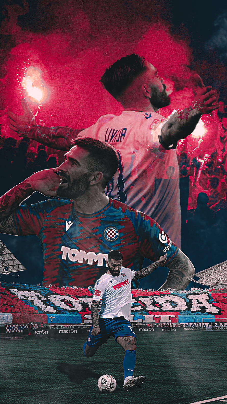Marko Livaja Hajduk Split Football Composite Artwork HD phone wallpaper