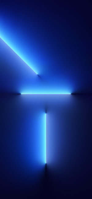 Abstract Blue Geometric Light Rays Forming T Shape On Dark Background HD phone wallpaper