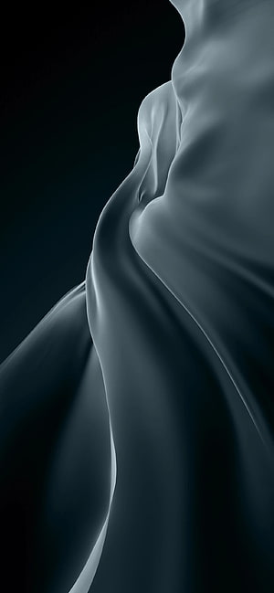 Abstract Dark Blue Silk Fabric Flowing Waves Wallpaper HD phone wallpaper