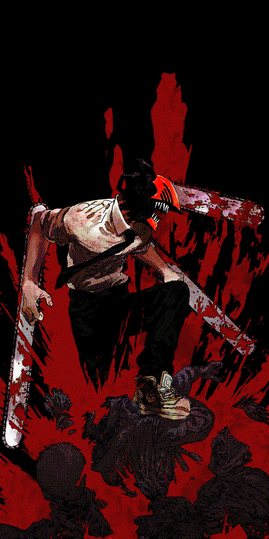 Chainsaw Man Denji Transformation Anime Wallpaper, Volume 1 cover OLED edit - ChainsawMan. Chainsaw, Man , Anime, Chainsaw Man Manga HD phone wallpaper