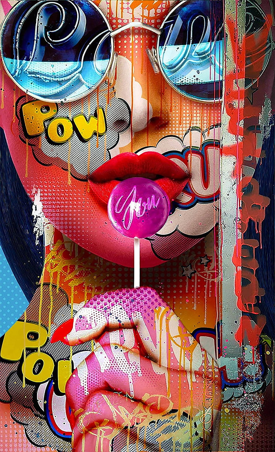 Pop Art Portrait of Woman with Sunglasses and Lollipop, Pop Heroines: Cool Artworks by Monika Nowak. Inspiration Grid. Pop art , Pop art drawing, Pop art illustration, African Pop Art HD phone wallpaper