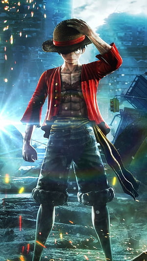 Monkey D. Luffy One Piece Anime Character Wallpaper HD phone wallpaper