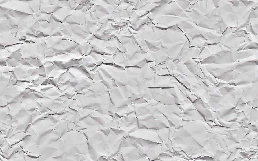 Crumpled White Paper Texture Background with Soft Shadows and Wrinkled Surface HD wallpaper