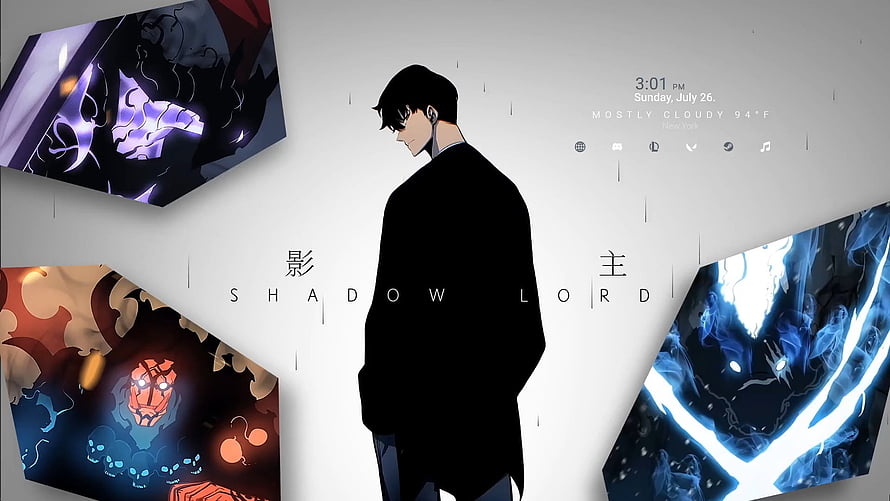 Solo Leveling Shadow Lord Anime Character Wallpaper with Dark Fantasy Elements HD wallpaper