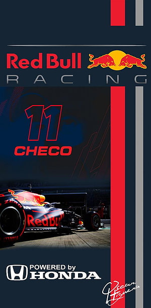 Sergio Perez Red Bull Racing Formula 1 Car with Honda Power Unit HD phone wallpaper