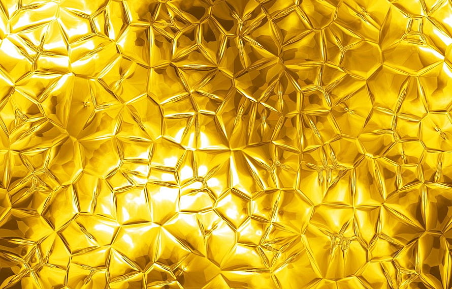 Abstract Shiny Gold Geometric Faceted Texture Background HD wallpaper