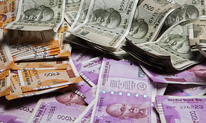 Stacks of Indian Rupee Banknotes in Various Denominations HD wallpaper