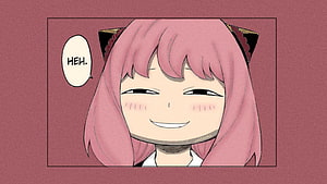 Anya Forger Smiling Portrait from Spy x Family Anime HD wallpaper