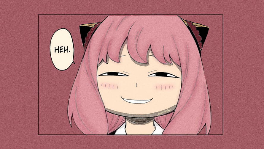 Anya Forger Smiling Portrait from Spy x Family Anime HD wallpaper