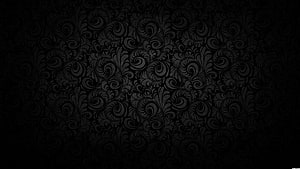 Dark Gothic Damask Wallpaper With Elegant Black Floral Scrollwork Pattern HD wallpaper