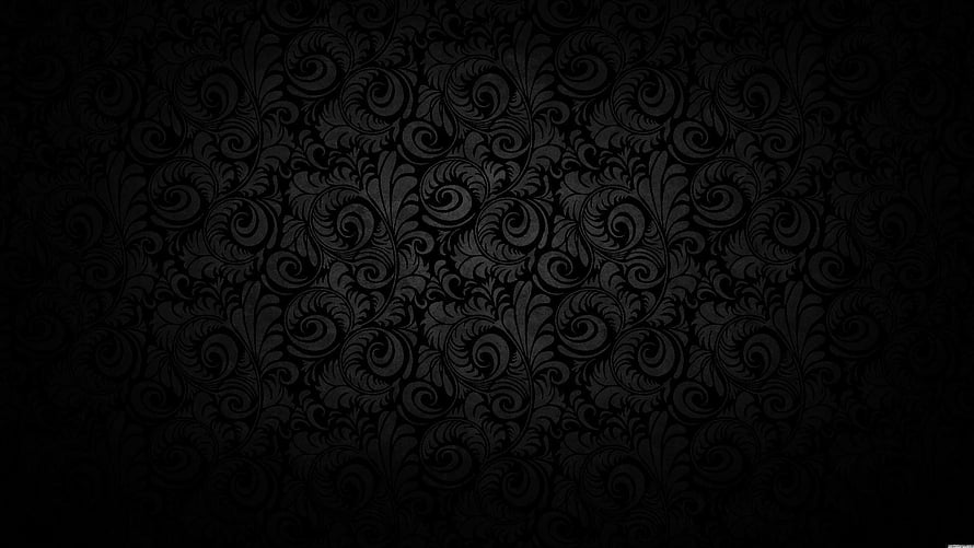 Dark Gothic Damask Wallpaper With Elegant Black Floral Scrollwork Pattern HD wallpaper