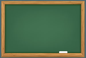 Empty Green Chalkboard with Wooden Frame and Chalk Piece HD wallpaper