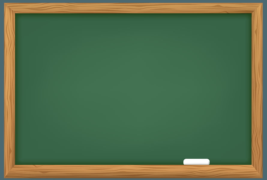 Empty Green Chalkboard with Wooden Frame and Chalk Piece HD wallpaper
