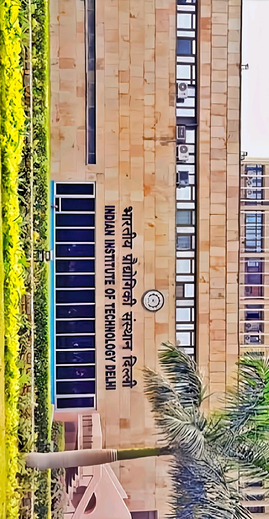 Indian Institute of Technology Delhi Main Building Facade with Landscaped Gardens HD phone wallpaper