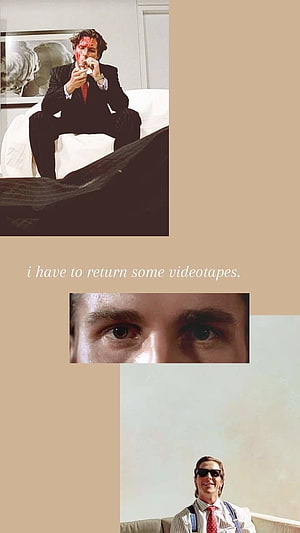 Patrick Bateman American Psycho Movie Quote Collage Wallpaper, Patrick Bateman HD phone wallpaper