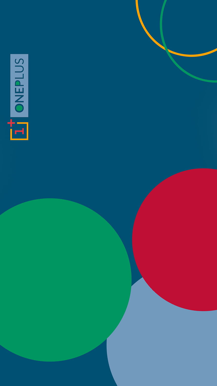 OnePlus Abstract Geometric Wallpaper With Colorful Circles On Blue Background HD phone wallpaper