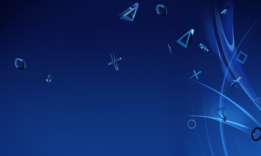 Abstract 3D Geometric Shapes Floating on Deep Blue Gradient Background HD wallpaper