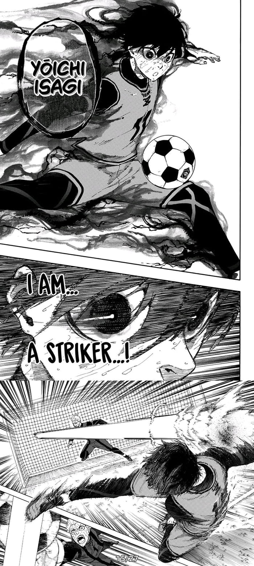Yoichi Isagi Striker Action Scene From Blue Lock Football Manga HD phone wallpaper