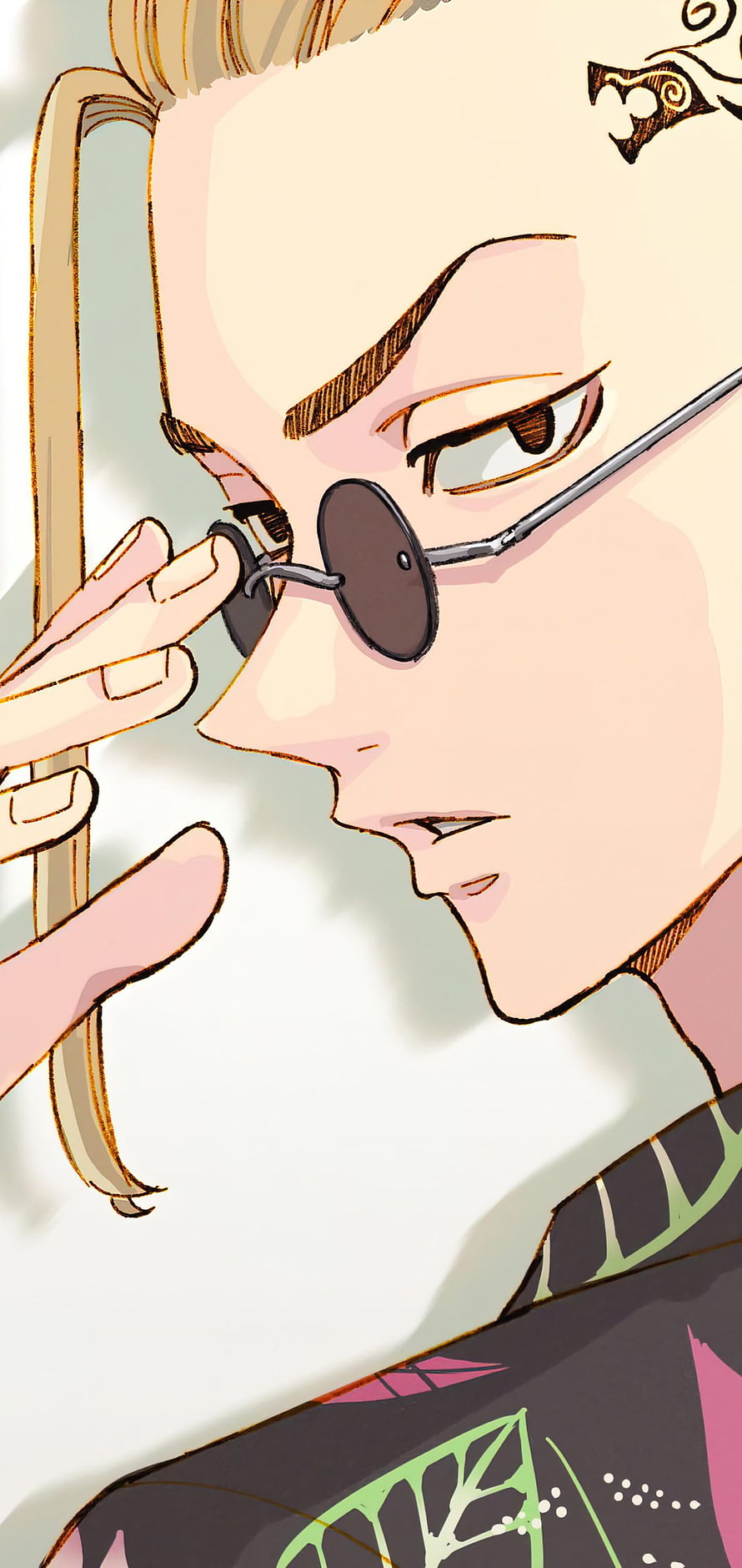 Draken from Tokyo Revengers in Anime Style Wearing Round Sunglasses HD phone wallpaper