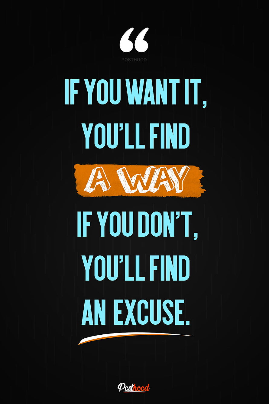 Motivational Quote Wallpaper: If You Want It You'll Find A Way HD phone wallpaper