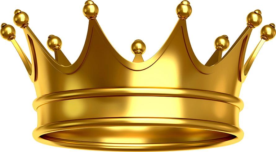 Shiny Golden Royal Crown with Ornate Spheres and Metallic Finish HD wallpaper