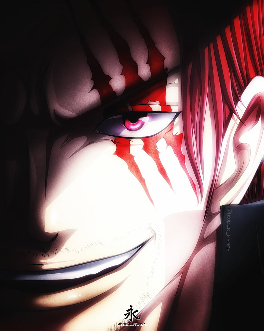 Shiki Shuichi anime character close-up portrait with glowing red eye and sinister smile HD phone wallpaper