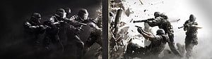 Tactical SWAT Team Breaching Wall in High Intensity Combat Scene HD wallpaper