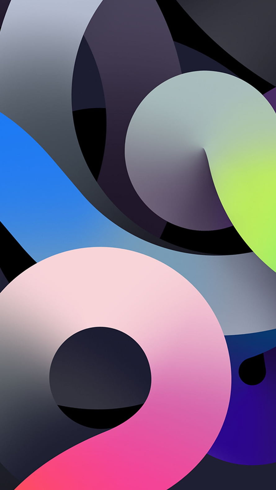 iOS 17 Abstract Geometric Wallpaper with Vibrant Gradient Shapes HD phone wallpaper