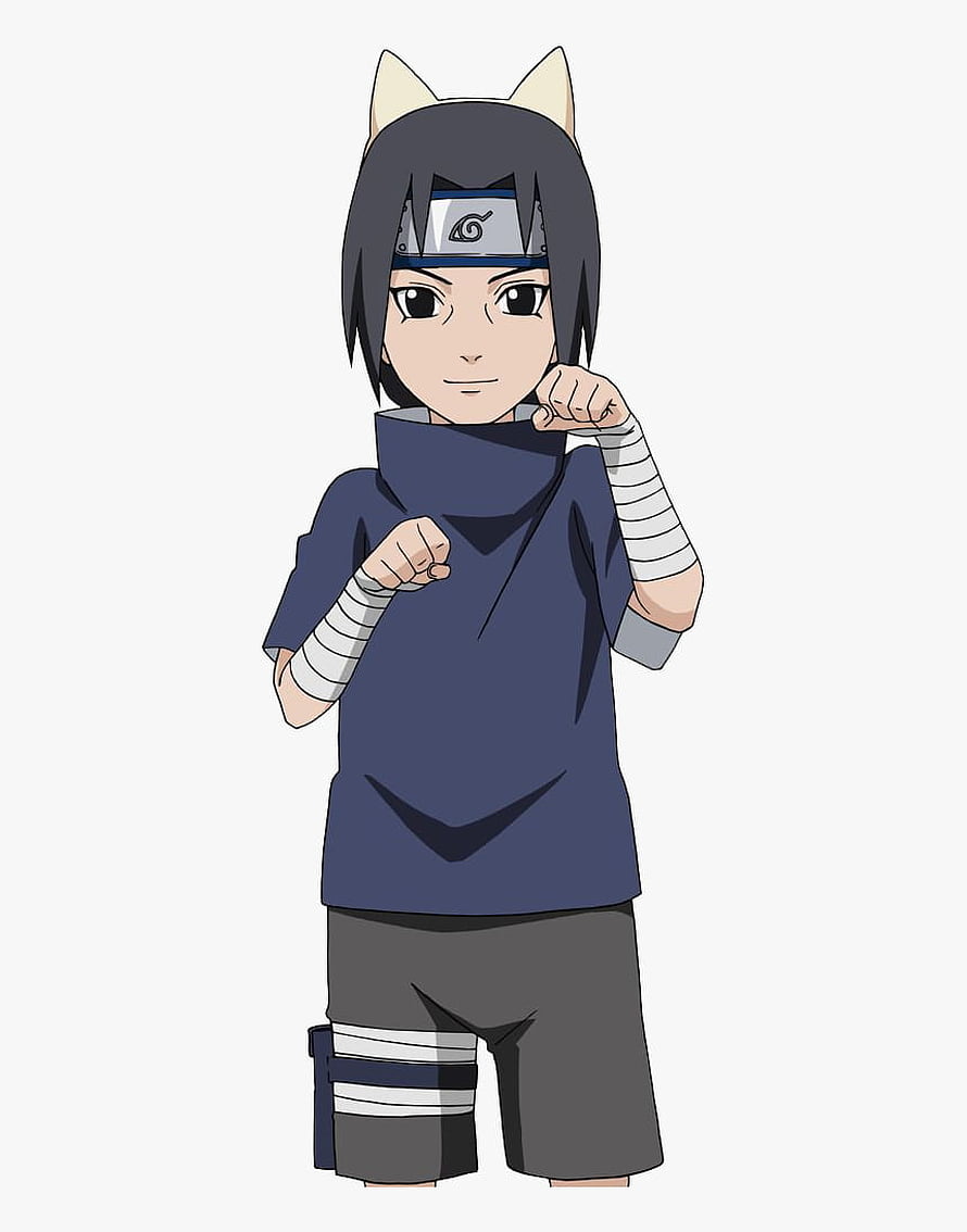 Kid Itachi Uchiha in Cat Ears Anime Character Illustration HD phone wallpaper