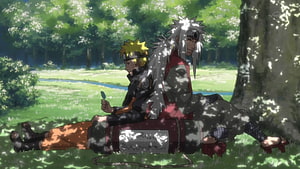 Naruto and Jiraiya relaxing together in a sunlit forest clearing HD wallpaper