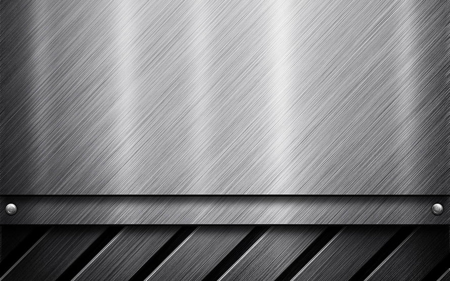 Brushed Silver Metal Texture with Diagonal Stripes and Rivets HD wallpaper