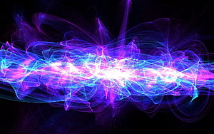 Vibrant Neon Plasma Energy Burst Abstract Digital Artwork HD wallpaper