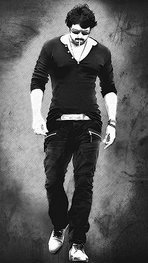 Stylish Man in Sunglasses and Dark Clothing Walking with Attitude, Prabhas Ke, South Indian Actor HD phone wallpaper