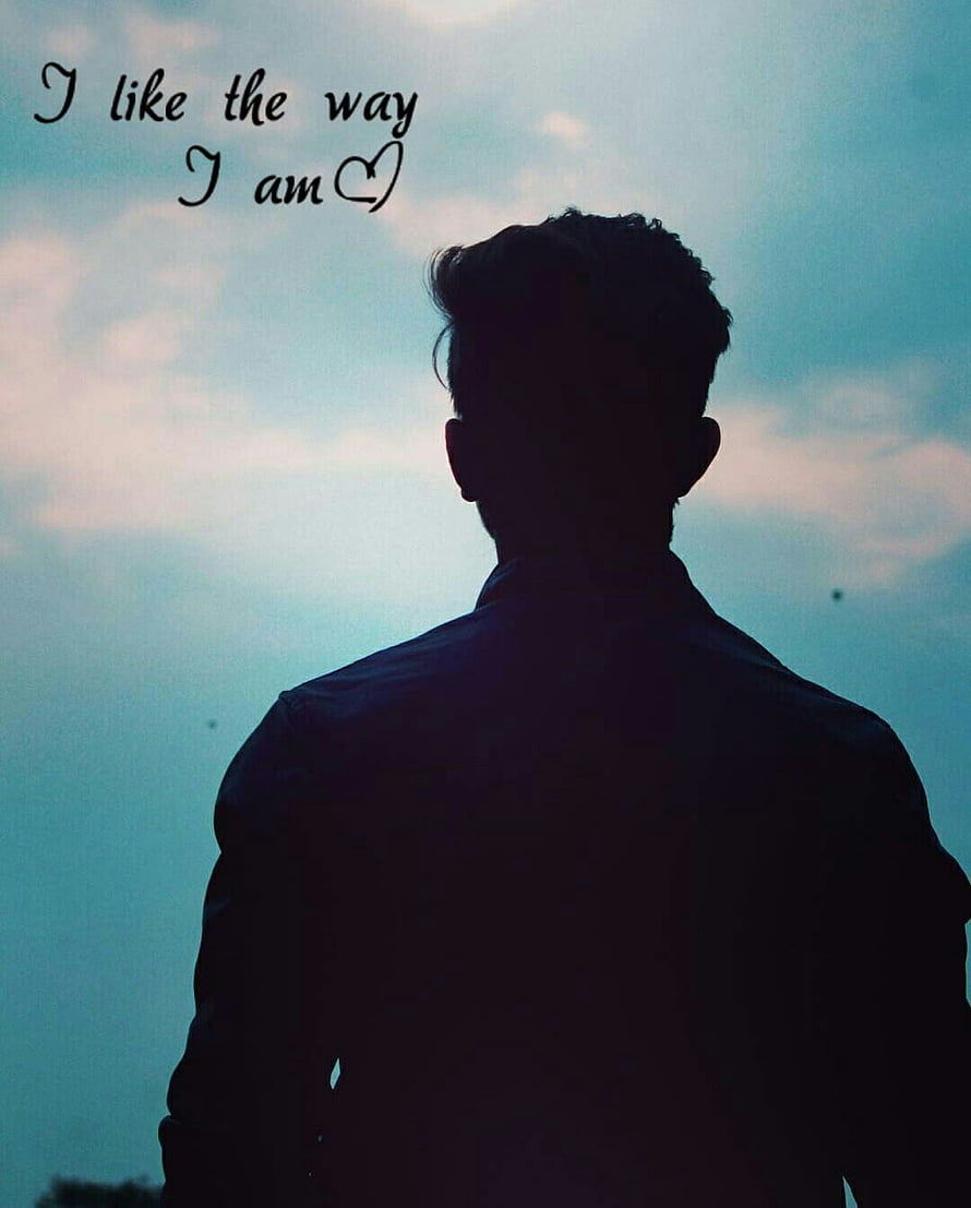 Silhouette of a man looking at the sky with inspirational quote about self-love, sad dp for boys Apparel Pinterest Boys, Boys dpz and Sad, Sad Boi HD phone wallpaper