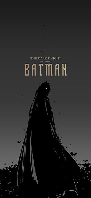 Batman The Dark Knight Silhouette Wallpaper, Batman Lockscreen, Batman Aesthetic HD phone wallpaper