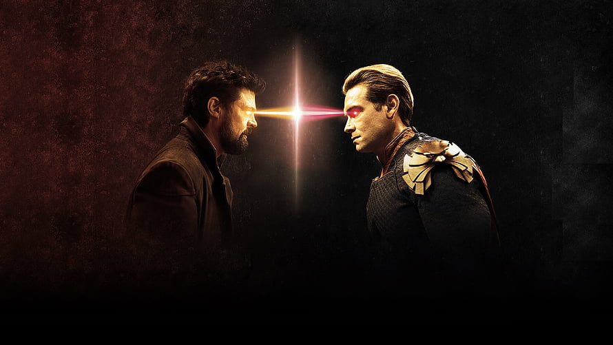 Butcher and Homelander Face Off in The Boys Dramatic Confrontation HD wallpaper