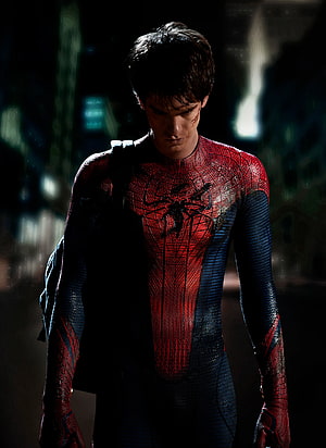Spider-Man Homecoming Suit Unmasked Portrait in Dark City, The Amazing Spider Man (2012) Gallery, Spider Man Sad HD phone wallpaper