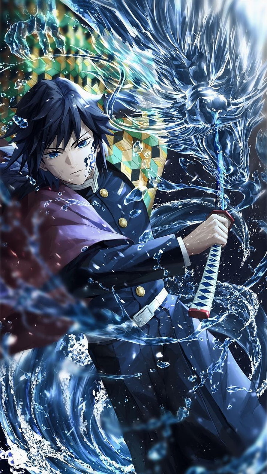 Giyu Tomioka Water Breathing Demon Slayer Anime Wallpaper HD phone wallpaper