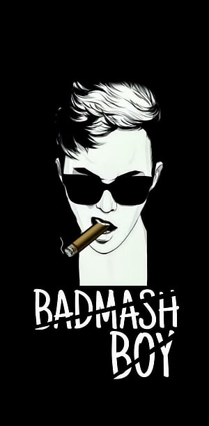 Badmash Boy Illustration With Sunglasses And Cigar HD phone wallpaper