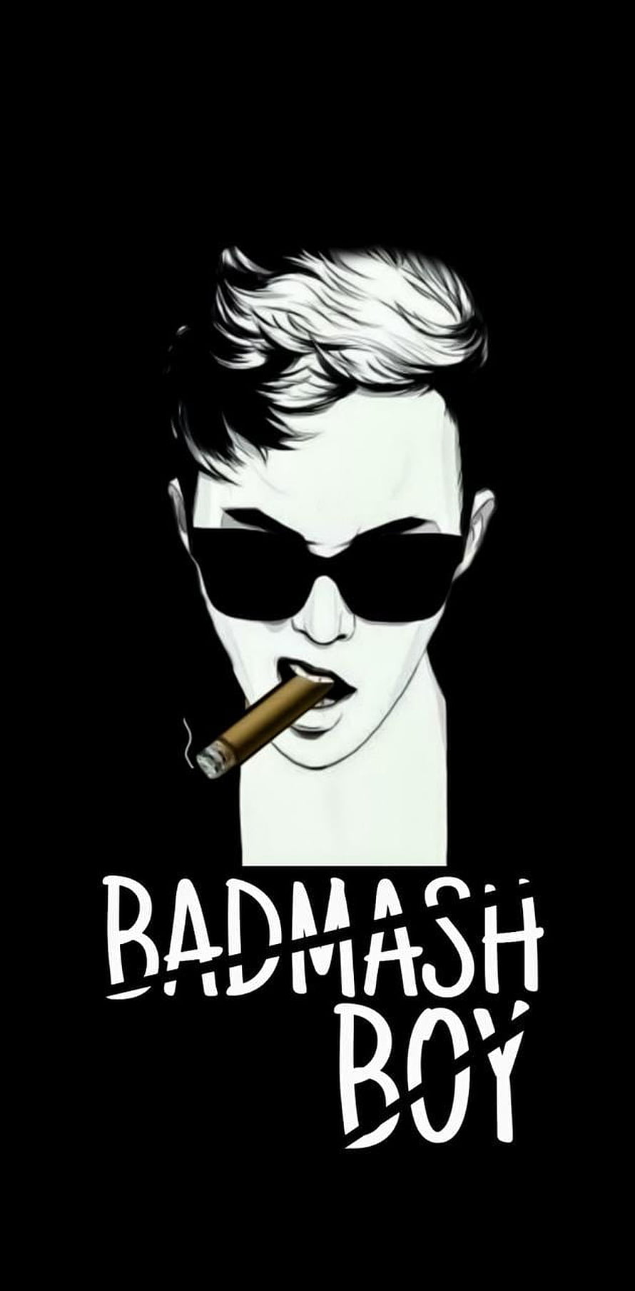 Badmash Boy Illustration With Sunglasses And Cigar HD phone wallpaper