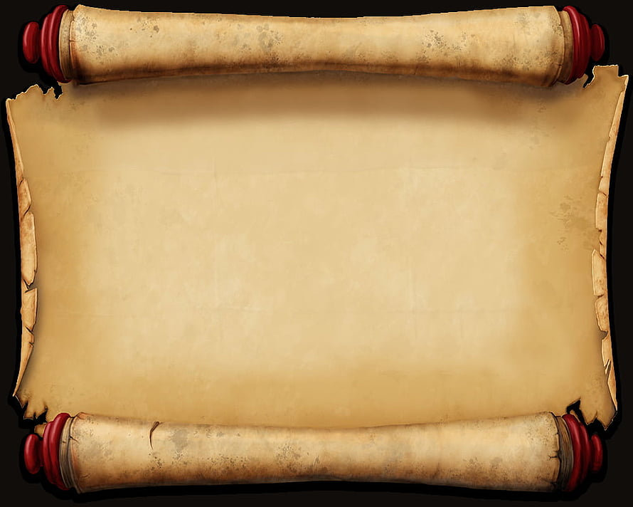 Vintage Parchment Scroll With Red Handles And Burnt Edges HD wallpaper