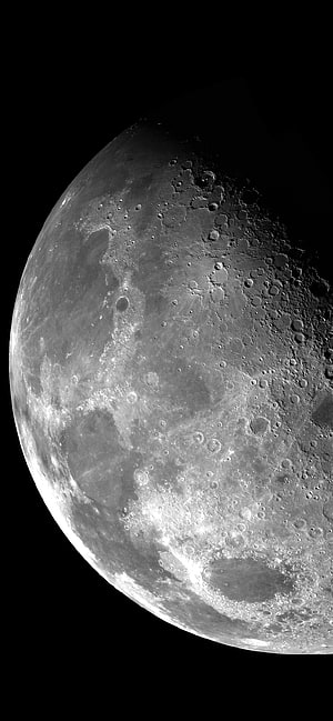 High Resolution Black And White Moon Surface Craters And Texture HD phone wallpaper