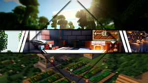 Minecraft Village and Farming Life Wallpaper HD wallpaper