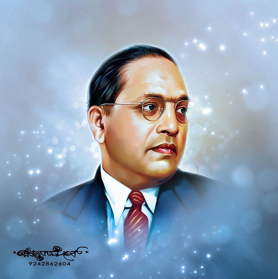 Portrait of Sheikh Mujibur Rahman in Suit and Glasses with Sparkling Background, B. R. Ambedkar, Bhimrao Ambedkar HD phone wallpaper