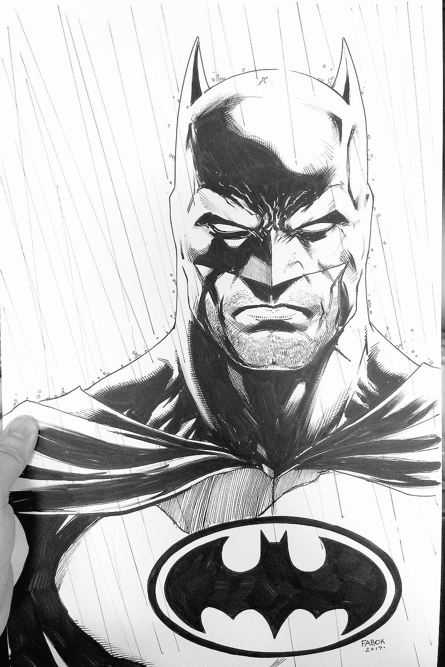 Intense Black and White Batman Ink Illustration with Rain Effect, Comic Drawing Book Luxury M E Lendo On Batman. Batman drawing, Batman art drawing, Batman art HD phone wallpaper