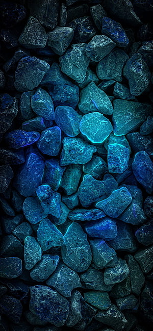 Glowing Blue Rocks Texture Background HD phone wallpaper