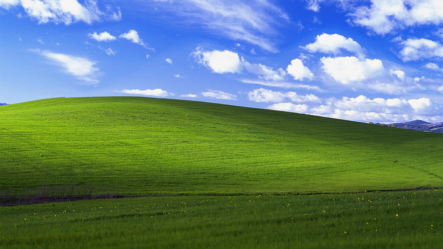Bliss Windows XP Default Desktop Wallpaper Green Hill Blue Sky HD wallpaper