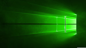 Windows 10 Green Neon Window Logo Abstract Dark Background HD wallpaper